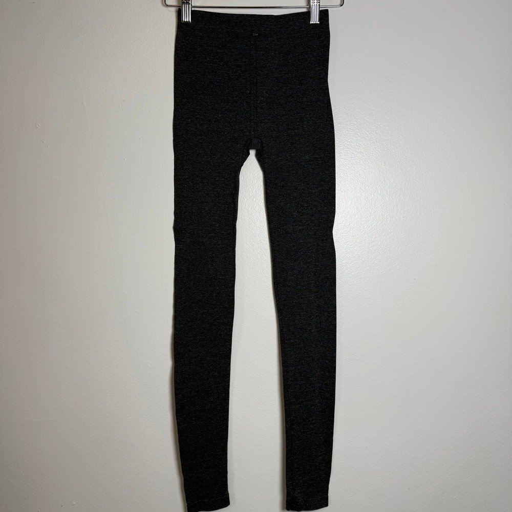 Dex Women Charcoal Heathered Nylon Spandex Leggings S P